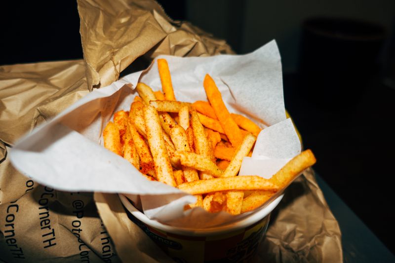 Seasoned crinkle cut fries side